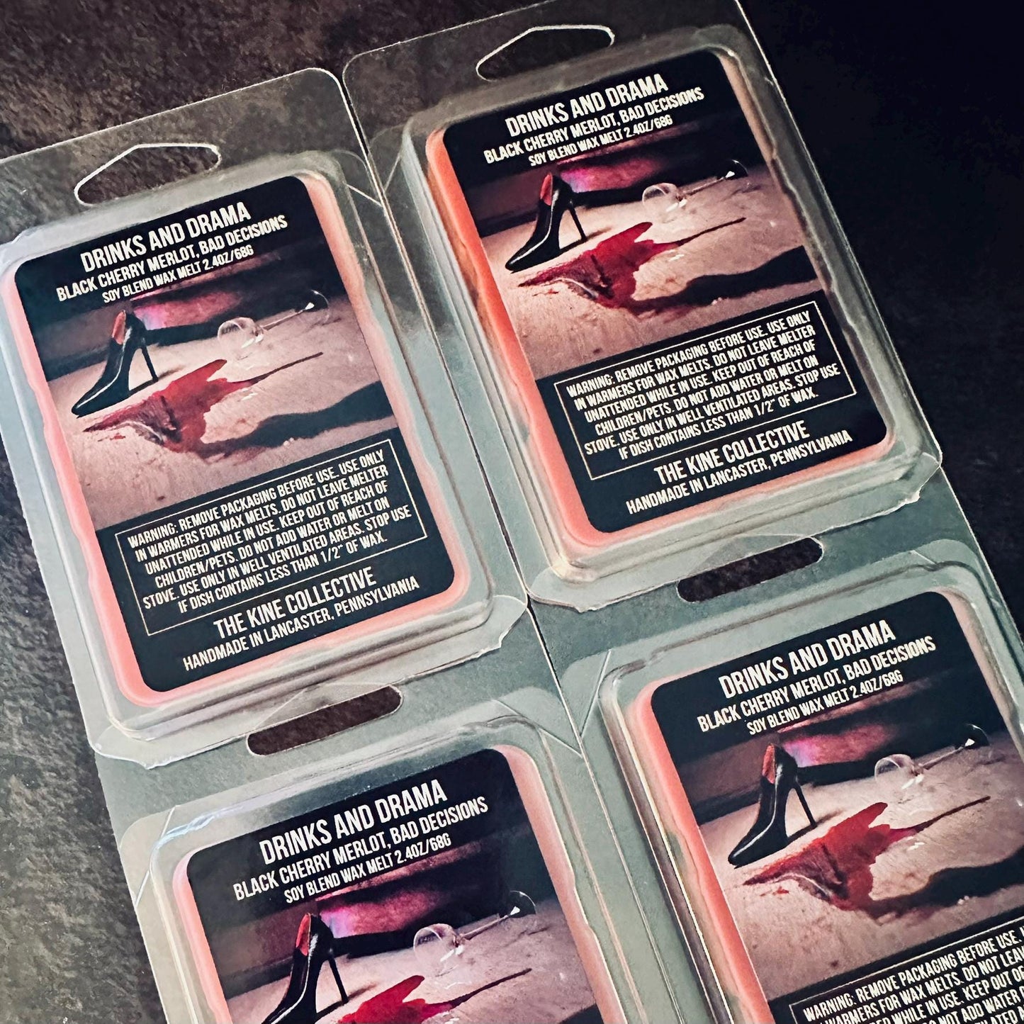 Drinks And Drama - Black Cherry Merlot & Bad Decisions 2.4oz Artisan Soy Wax Melts