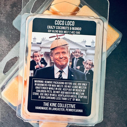 Coco Loco - Crazy Coconut & Big Beautiful Mango 2.4oz Artisan Soy Wax Melts