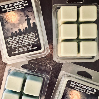 Sleepy Hollow Cemetery - Tombstone Moss, Night Mist, Earthy 2.4oz Artisan Soy Wax Melts