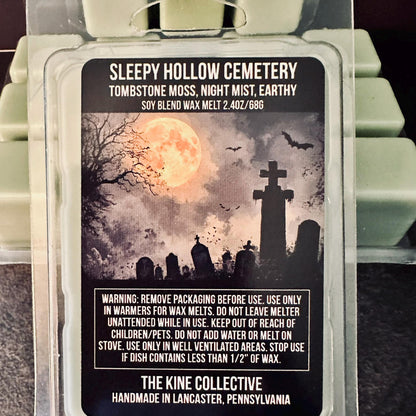 Sleepy Hollow Cemetery - Tombstone Moss, Night Mist, Earthy 2.4oz Artisan Soy Wax Melts
