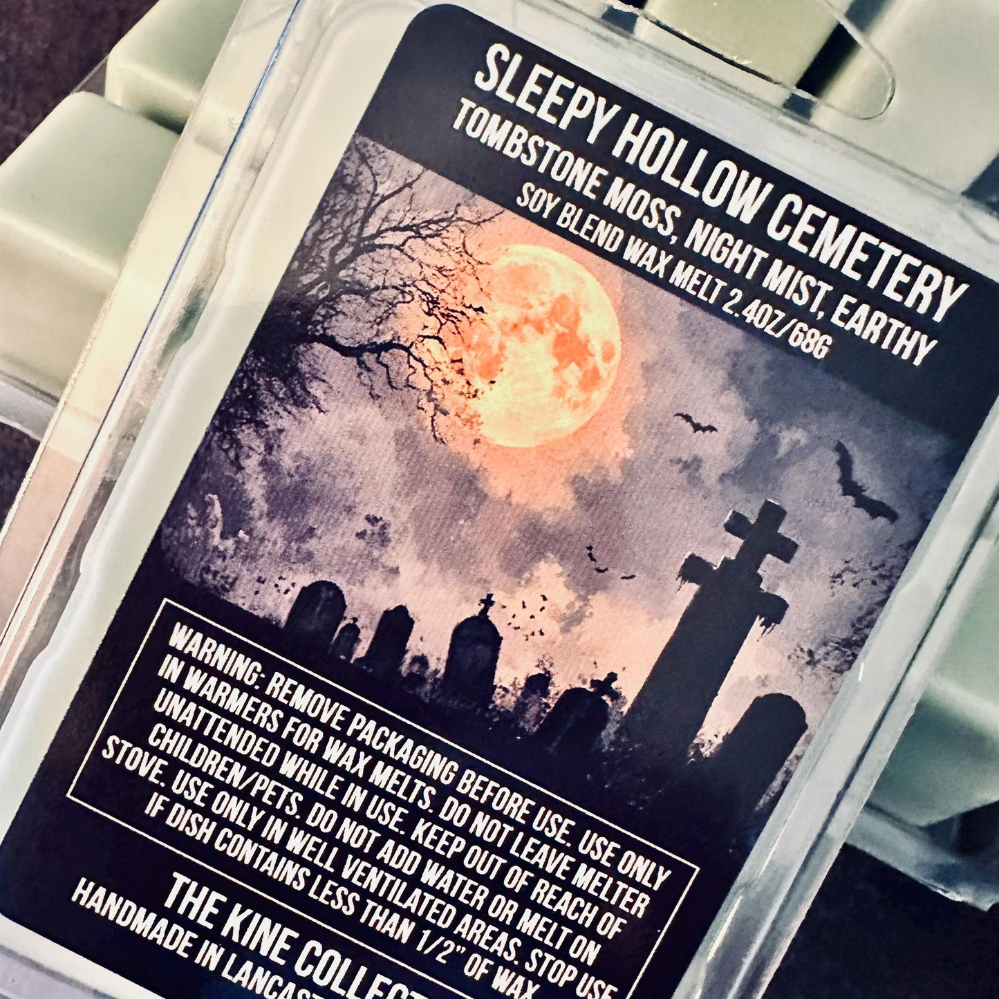 Sleepy Hollow Cemetery - Tombstone Moss, Night Mist, Earthy 2.4oz Artisan Soy Wax Melts