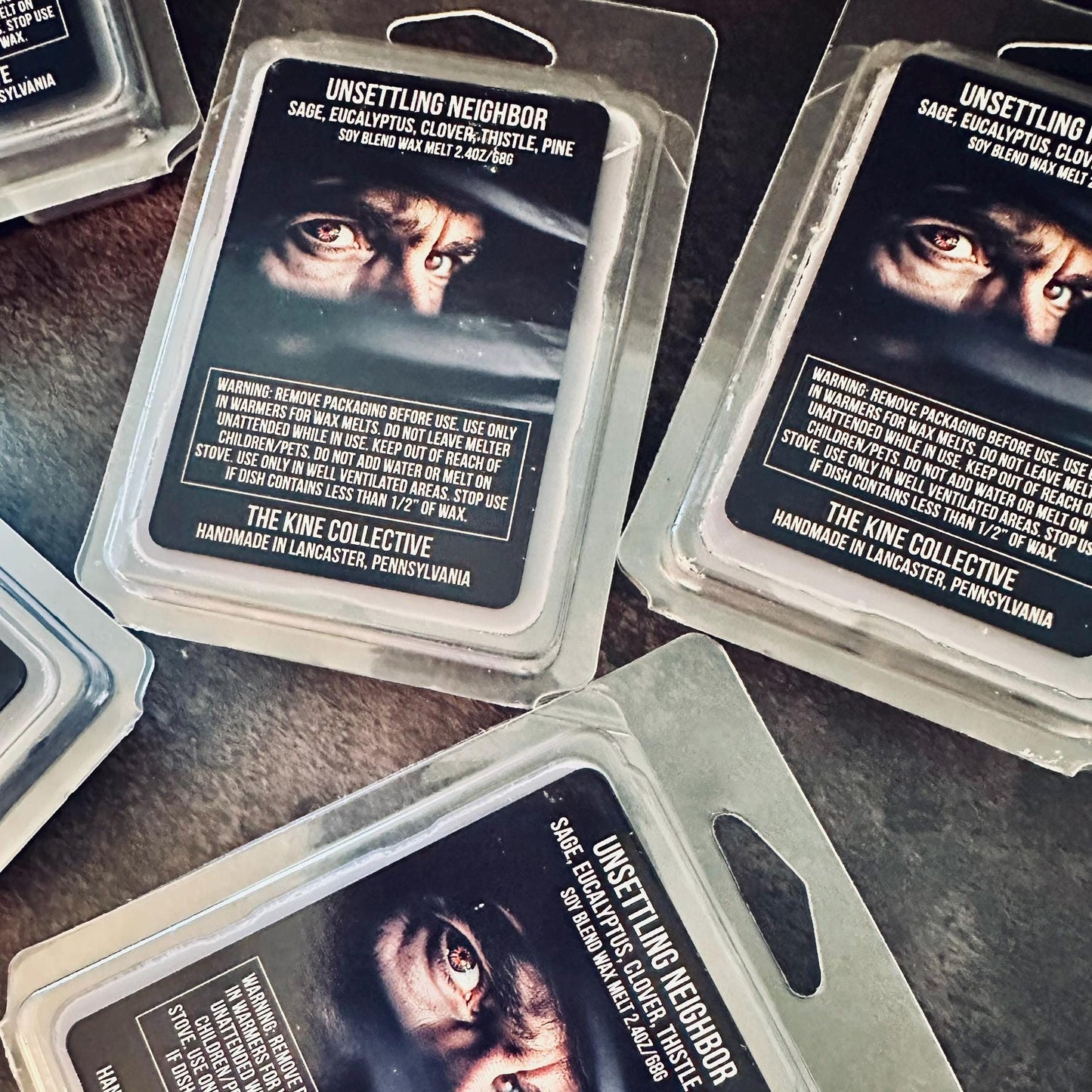 Unsettling Neighbor - Sage, Eucalyptus, Sweet Clover, Thistle, Pine  2.4oz Artisan Soy Wax Melts