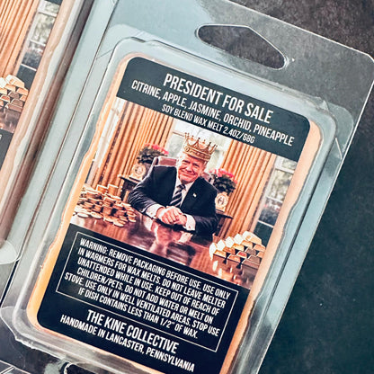 President For Sale - Citrine, Apple, Jasmine, Orchid, Pineapple 2.4oz Artisan Soy Wax Melts