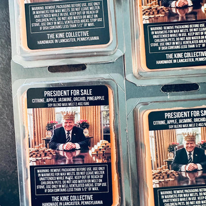 President For Sale - Citrine, Apple, Jasmine, Orchid, Pineapple 2.4oz Artisan Soy Wax Melts