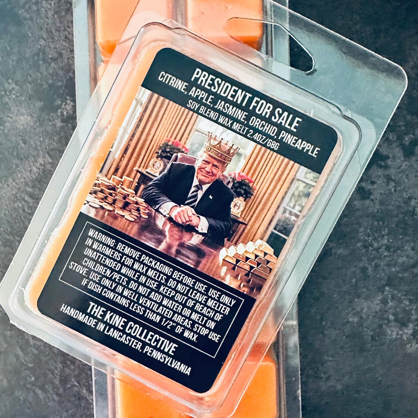 President For Sale - Citrine, Apple, Jasmine, Orchid, Pineapple 2.4oz Artisan Soy Wax Melts