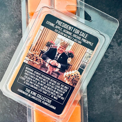 President For Sale - Citrine, Apple, Jasmine, Orchid, Pineapple 2.4oz Artisan Soy Wax Melts