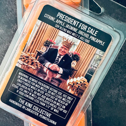 President For Sale - Citrine, Apple, Jasmine, Orchid, Pineapple 2.4oz Artisan Soy Wax Melts