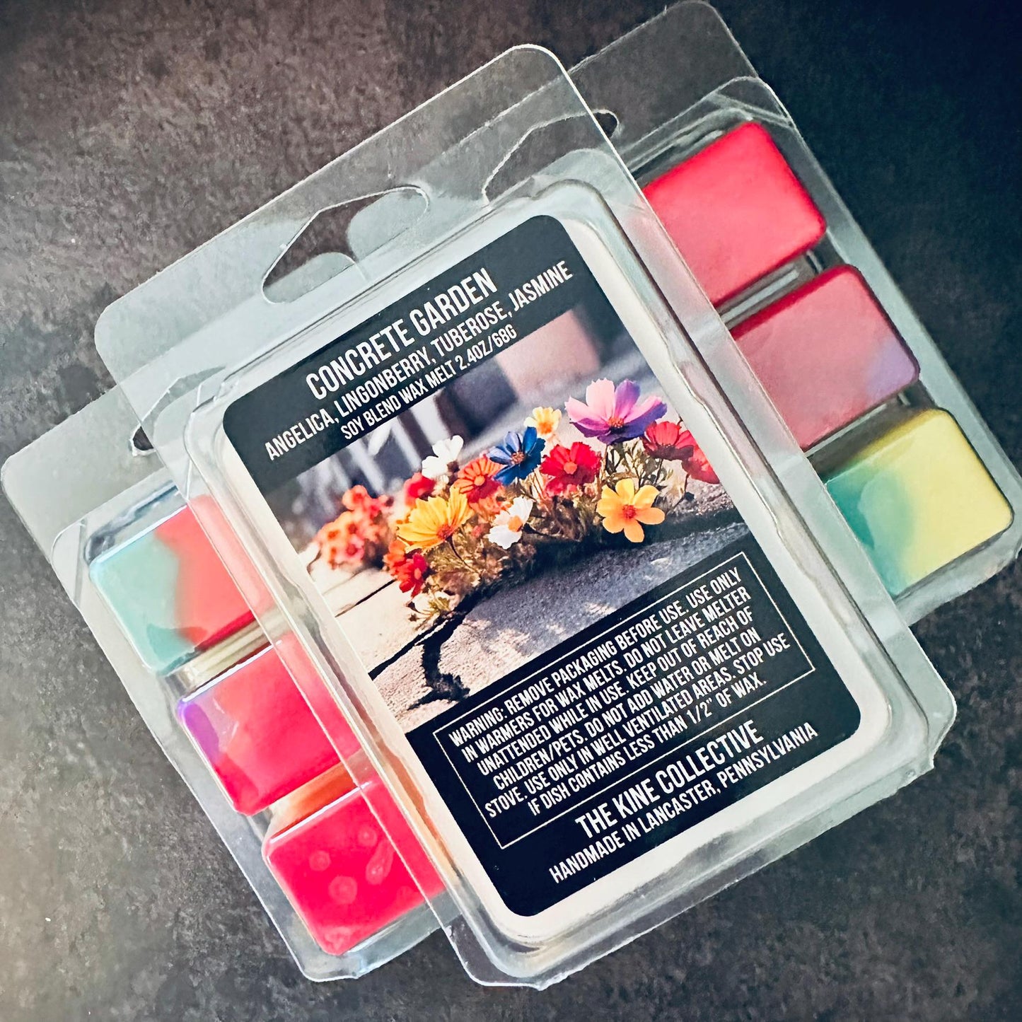 Concrete Garden - Angelica, Lingonberry, Tuberose, Jasmine Sambac 2.4oz Artisan Soy Wax Melts