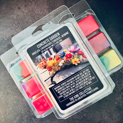 Concrete Garden - Angelica, Lingonberry, Tuberose, Jasmine Sambac 2.4oz Artisan Soy Wax Melts