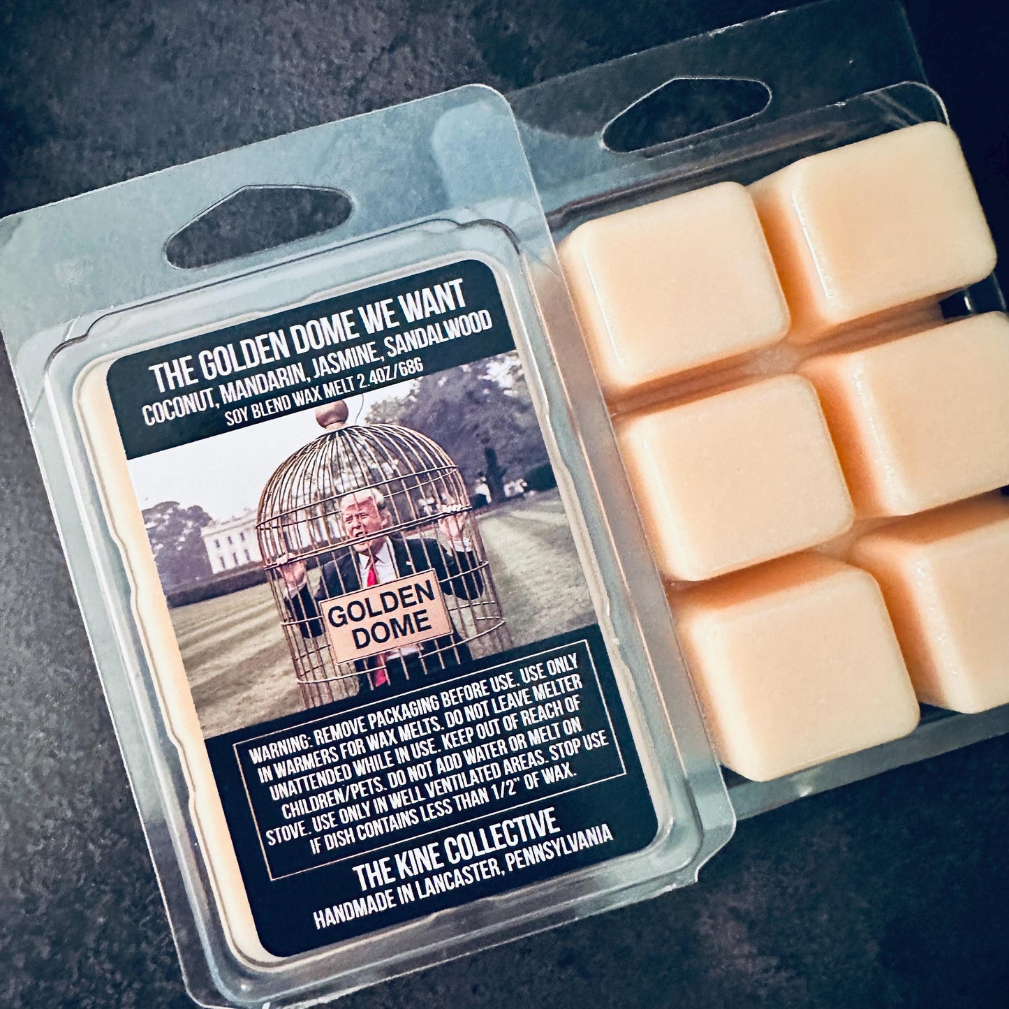 The Golden Dome We Want - Radiant, Gilded Mandarin 2.4oz Artisan Soy Wax Melts