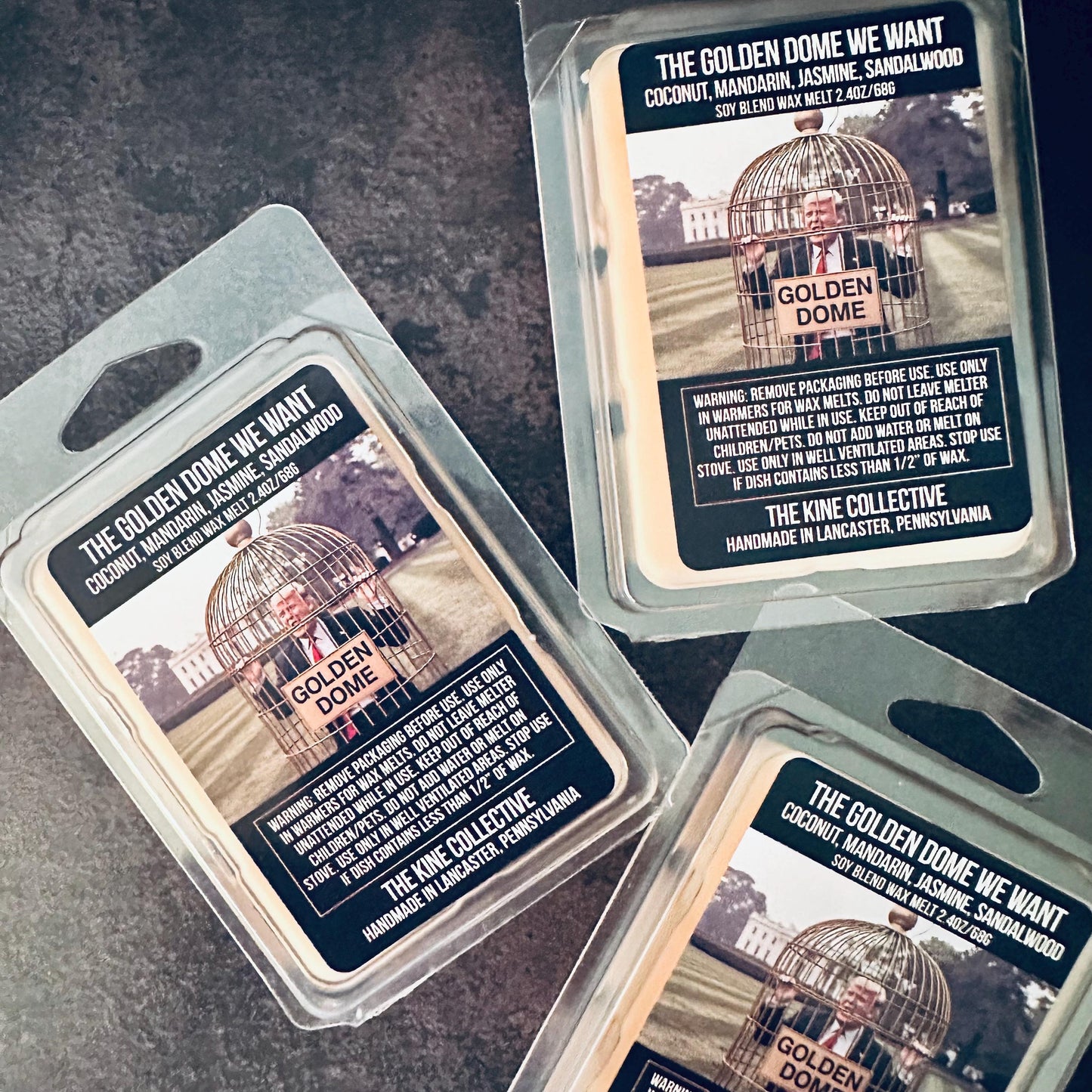 The Golden Dome We Want - Radiant, Gilded Mandarin 2.4oz Artisan Soy Wax Melts