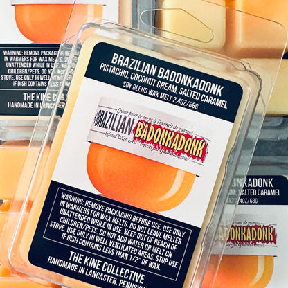 Brazilian Badonkadonk - Pistachio, Coconut Cream, Salted Caramel 2.4oz Artisan Soy Wax Melts