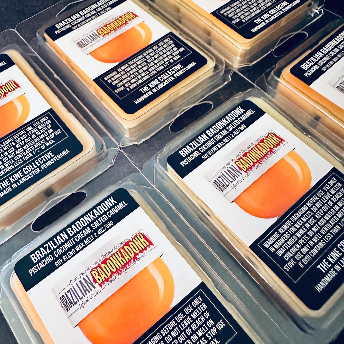 Brazilian Badonkadonk - Pistachio, Coconut Cream, Salted Caramel 2.4oz Artisan Soy Wax Melts