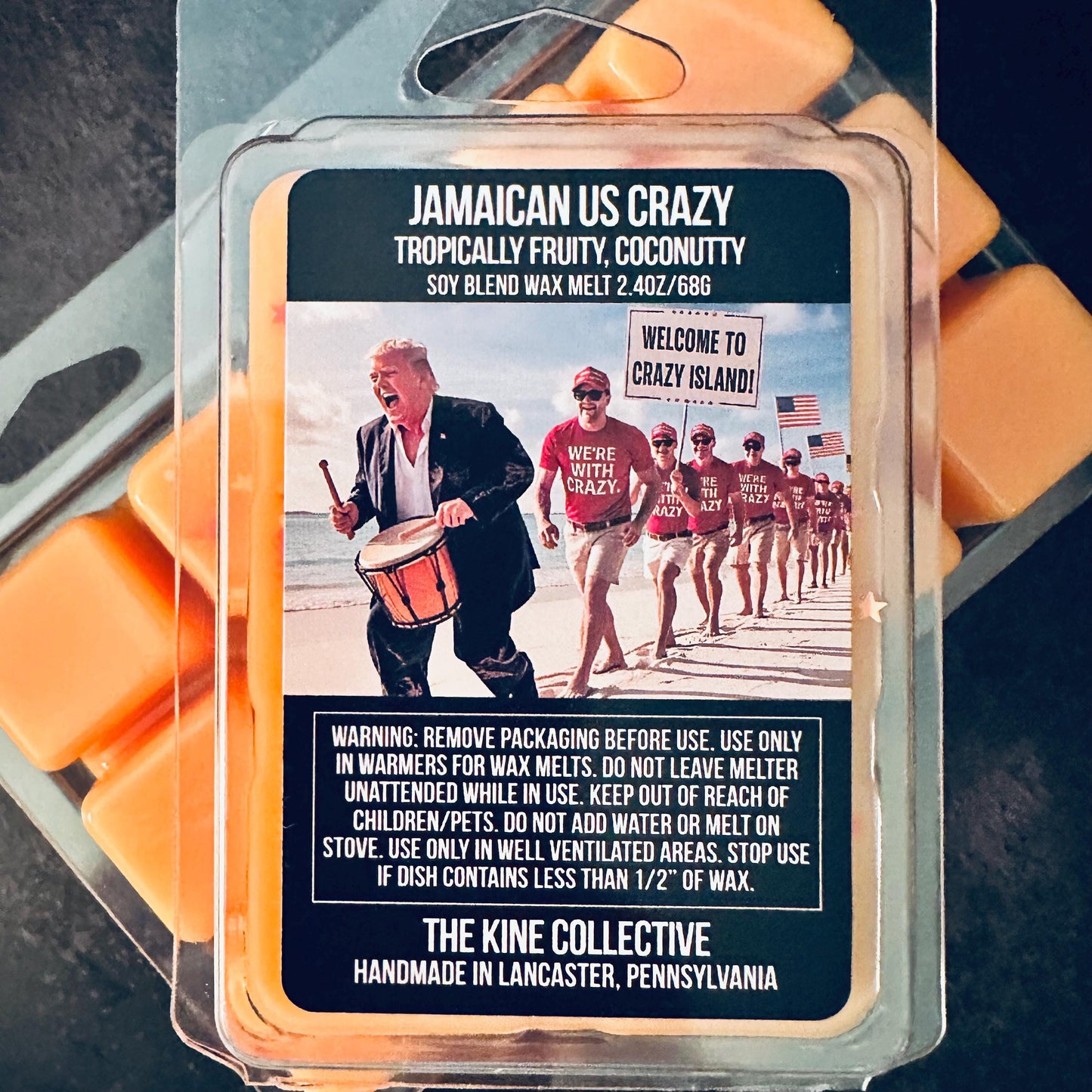 Jamacian Us Crazy - Tropically Fruity, Coconutty Coconut 2.4oz Artisan Soy Wax Melts