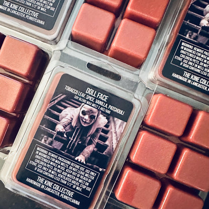 Doll Face - Tobacco Leaf, Vanilla, Spice, Patchouli 2.4oz Artisan Soy Wax Melts