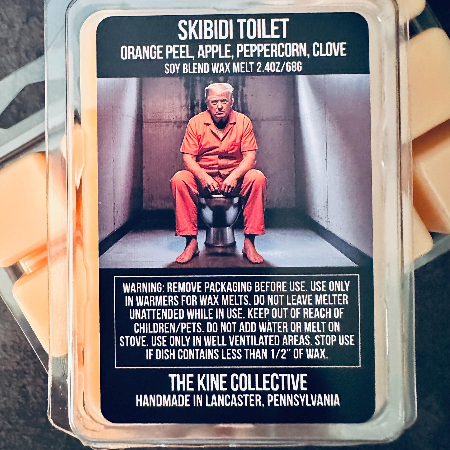 Skibidi Toilet - Apple, Orange, Clove, Cinnamon 2.4oz Artisan Soy Wax Melts