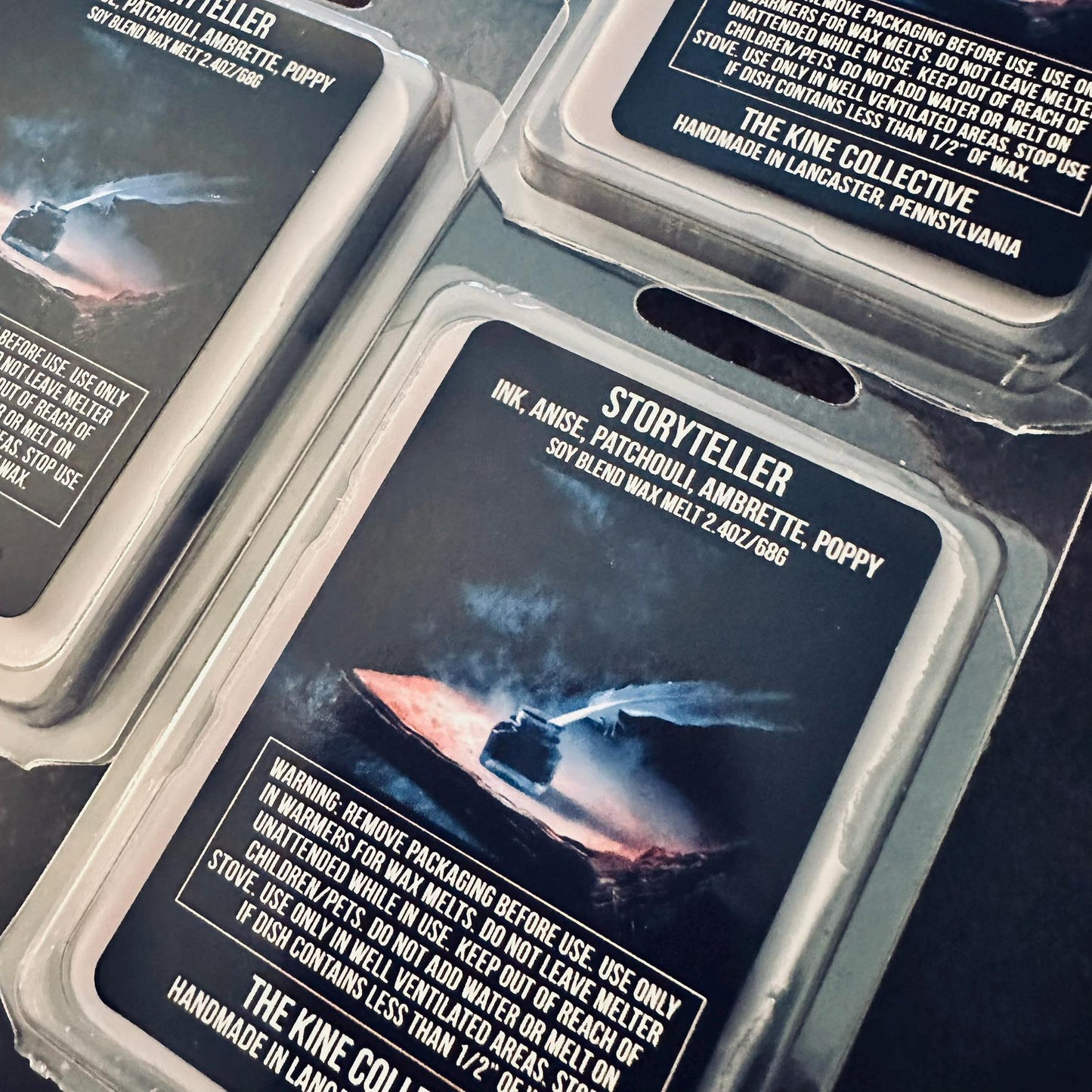 Storyteller - Ink, Anise, Patchouli, Ambrette, Night Poppy 2.4oz Artisan Soy Wax Melts