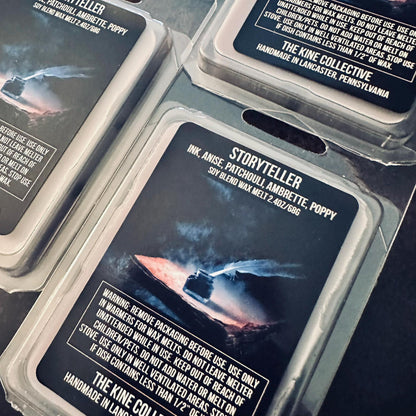 Storyteller - Ink, Anise, Patchouli, Ambrette, Night Poppy 2.4oz Artisan Soy Wax Melts