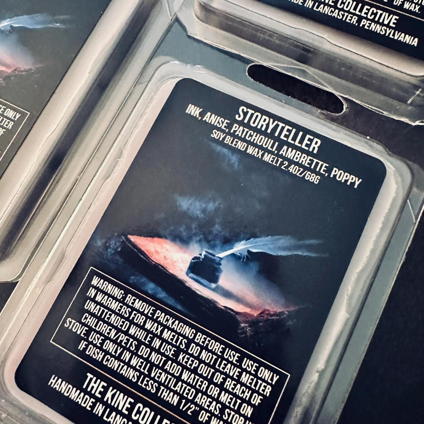 Storyteller - Ink, Anise, Patchouli, Ambrette, Night Poppy 2.4oz Artisan Soy Wax Melts