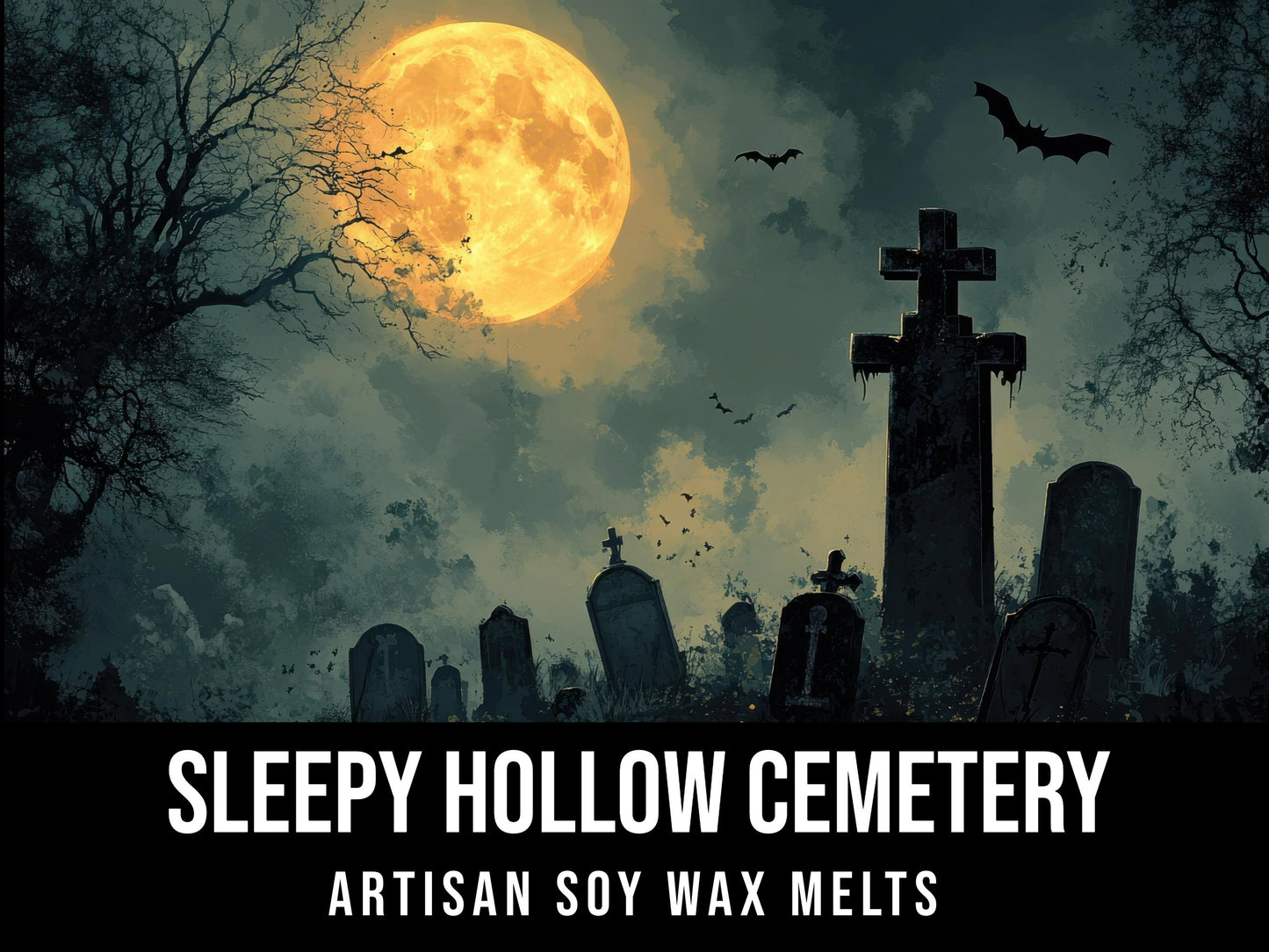Sleepy Hollow Cemetery - Tombstone Moss, Night Mist, Earthy 2.4oz Artisan Soy Wax Melts