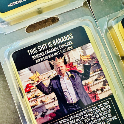 This Shit Is Bananas-  Banana Caramel Cupcake 2.4oz Artisan Soy Wax Melts