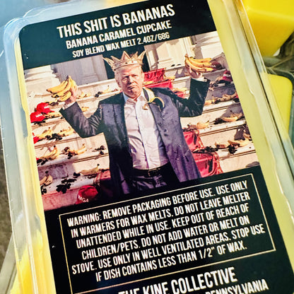 This Shit Is Bananas-  Banana Caramel Cupcake 2.4oz Artisan Soy Wax Melts