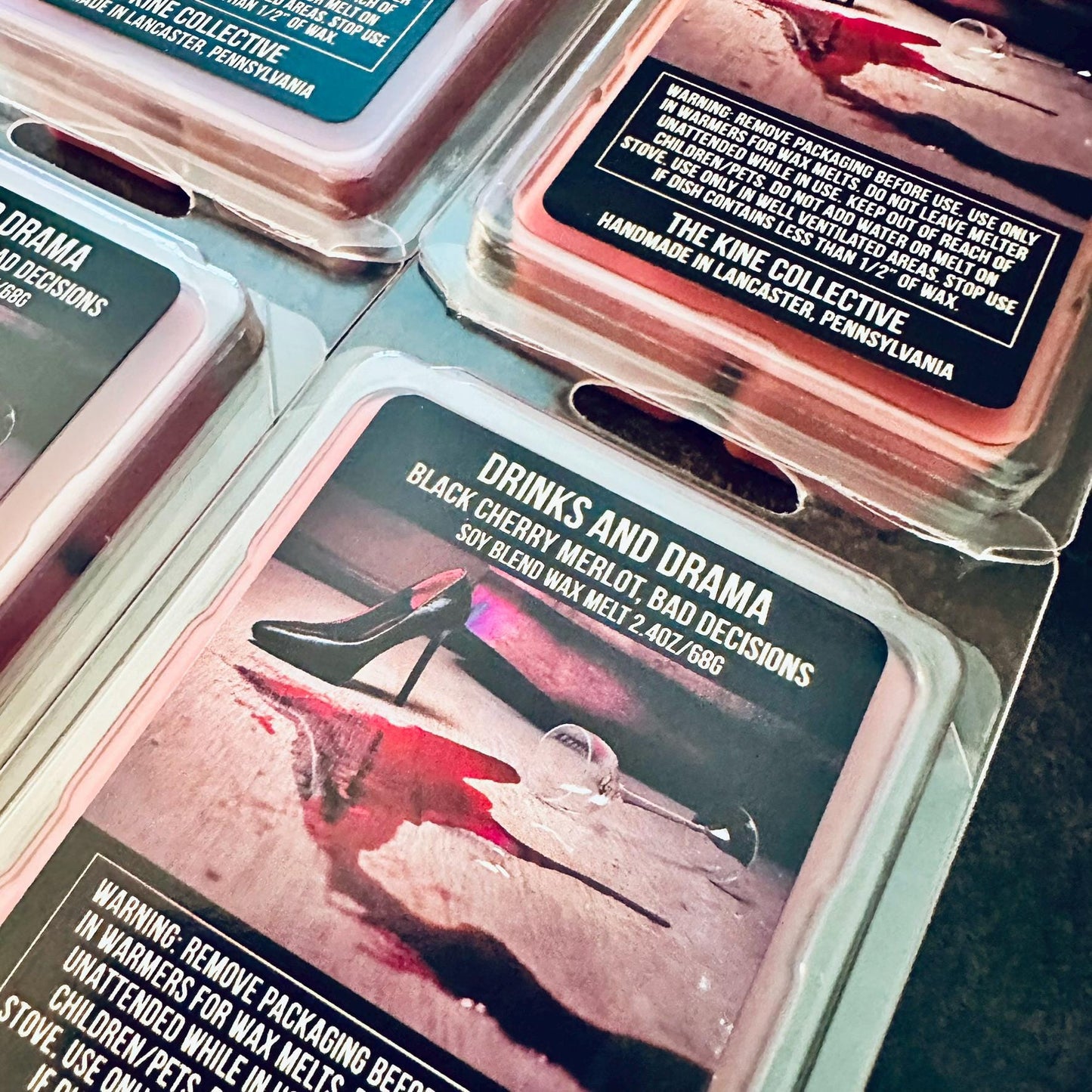 Drinks And Drama - Black Cherry Merlot & Bad Decisions 2.4oz Artisan Soy Wax Melts