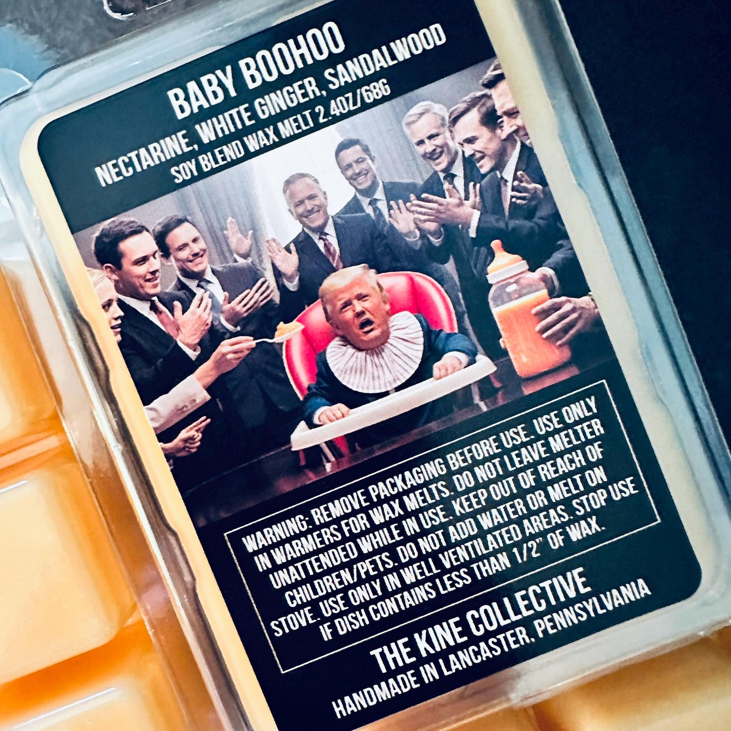 Baby Boohoo - Nectarine, White Ginger, Sandalwood 2.4oz Artisan Soy Wax Melts