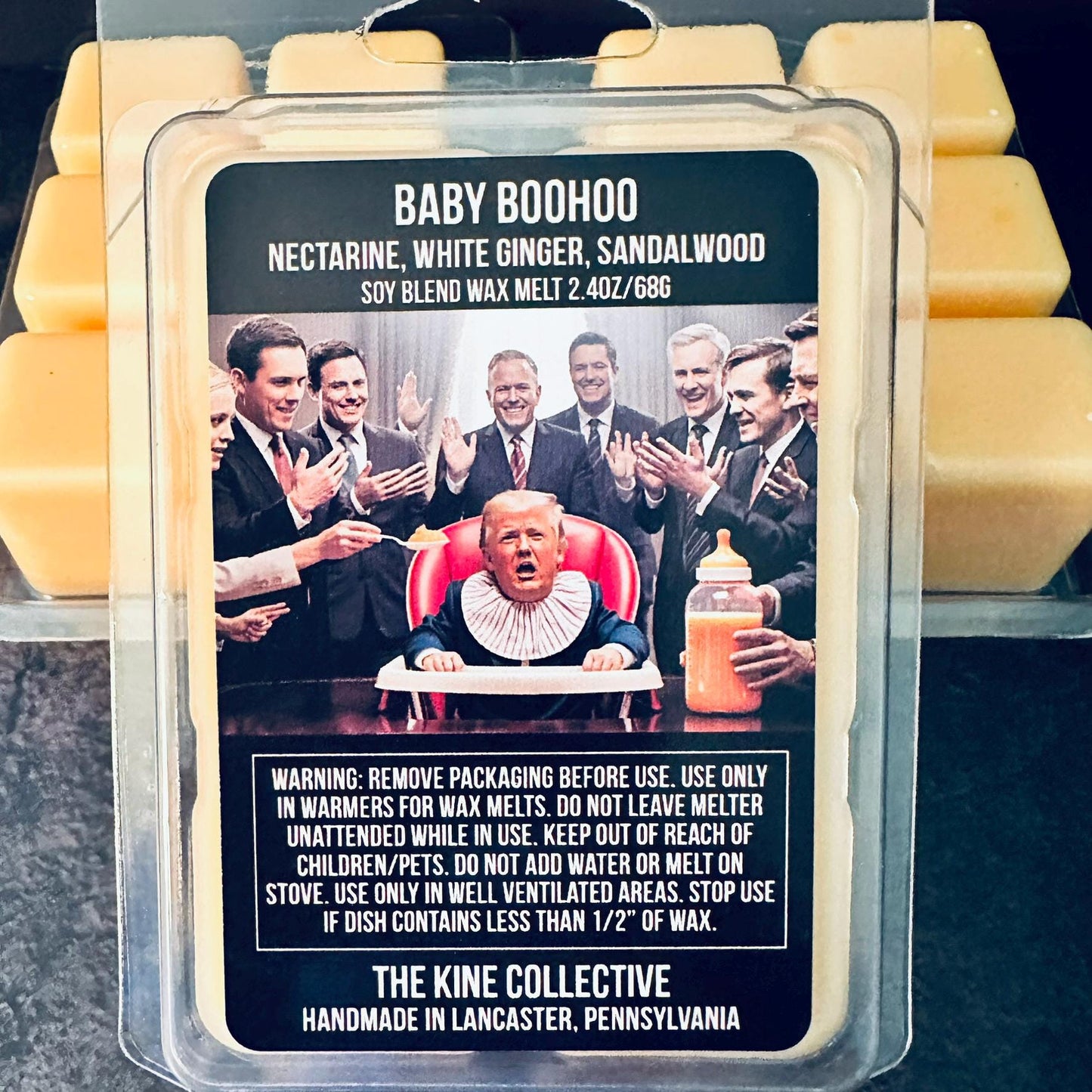 Baby Boohoo - Nectarine, White Ginger, Sandalwood 2.4oz Artisan Soy Wax Melts