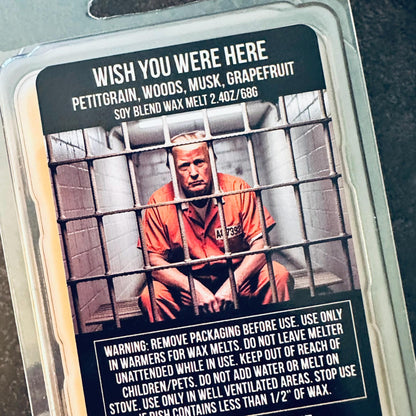 Wish You Were Here - Petitgrain, Woods, Musk, Grapefruit 2.4oz Artisan Soy Wax Melts