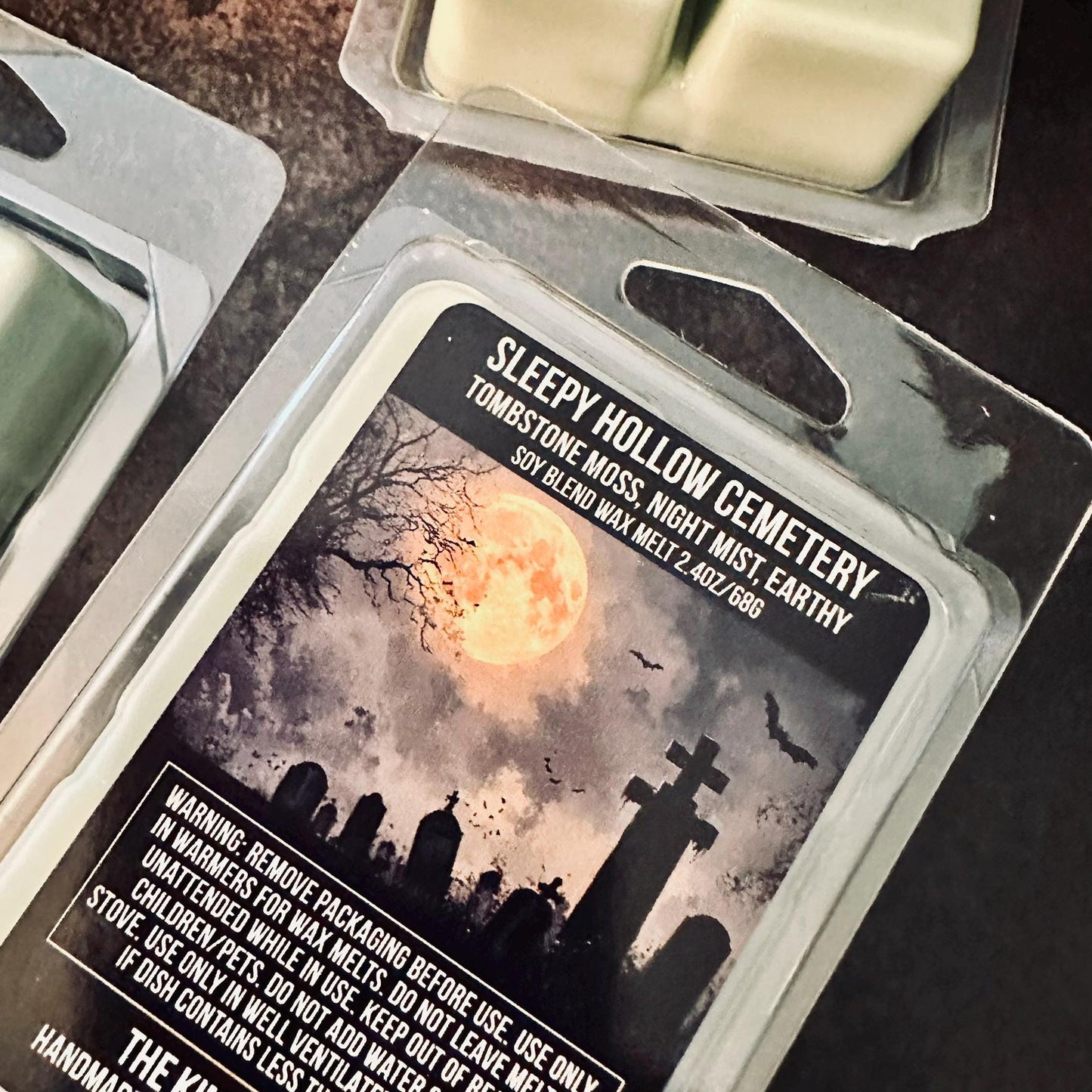 Sleepy Hollow Cemetery - Tombstone Moss, Night Mist, Earthy 2.4oz Artisan Soy Wax Melts