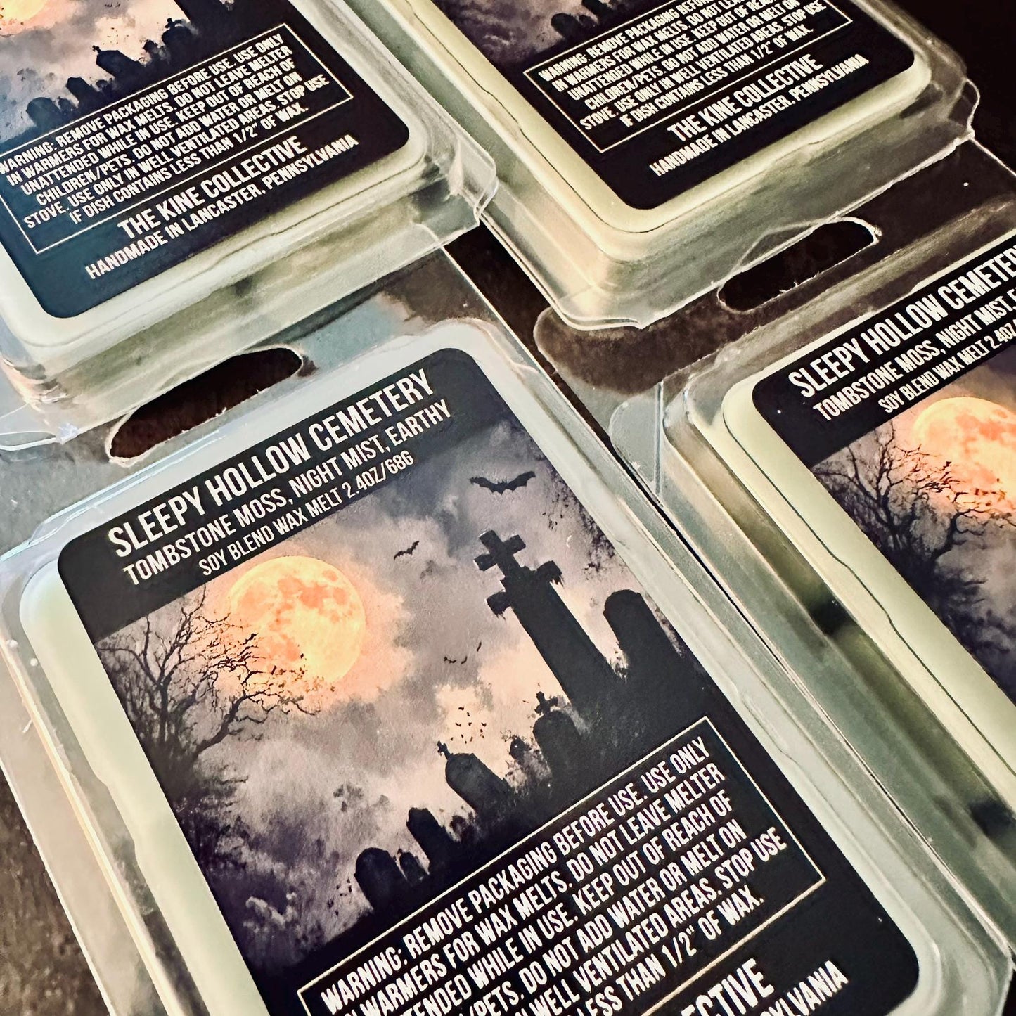Sleepy Hollow Cemetery - Tombstone Moss, Night Mist, Earthy 2.4oz Artisan Soy Wax Melts