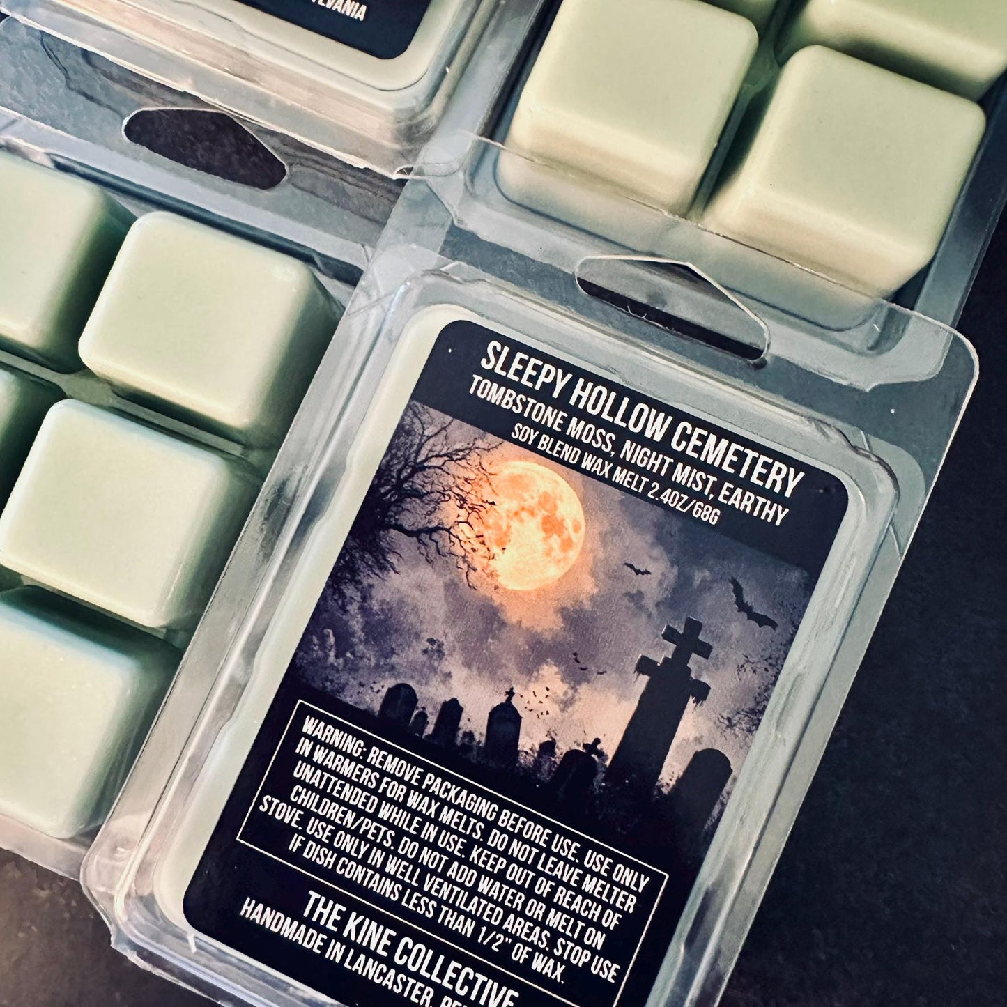 Sleepy Hollow Cemetery - Tombstone Moss, Night Mist, Earthy 2.4oz Artisan Soy Wax Melts
