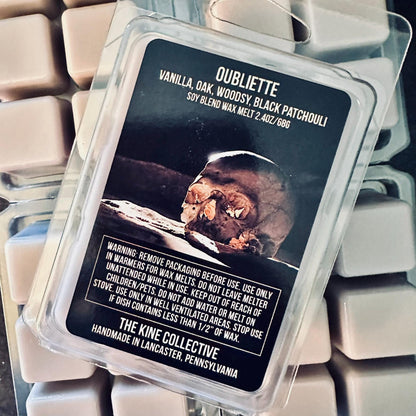 Oubliette - Vanilla Oak, Cedar, Woodsy, Black Patchouli 2.4oz Artisan Soy Wax Melts