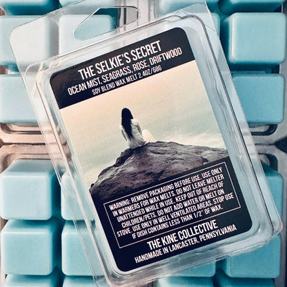 The Selkie's Secret - Ocean Mist, Seagrass, Faded Rose, Driftwood 2.4oz Artisan Soy Wax Melts