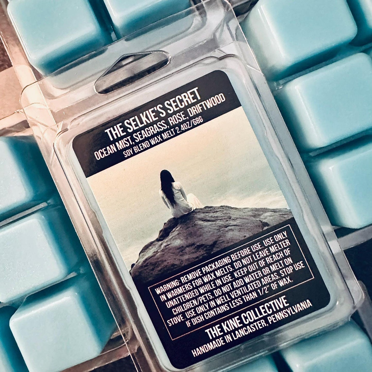 The Selkie's Secret - Ocean Mist, Seagrass, Faded Rose, Driftwood 2.4oz Artisan Soy Wax Melts