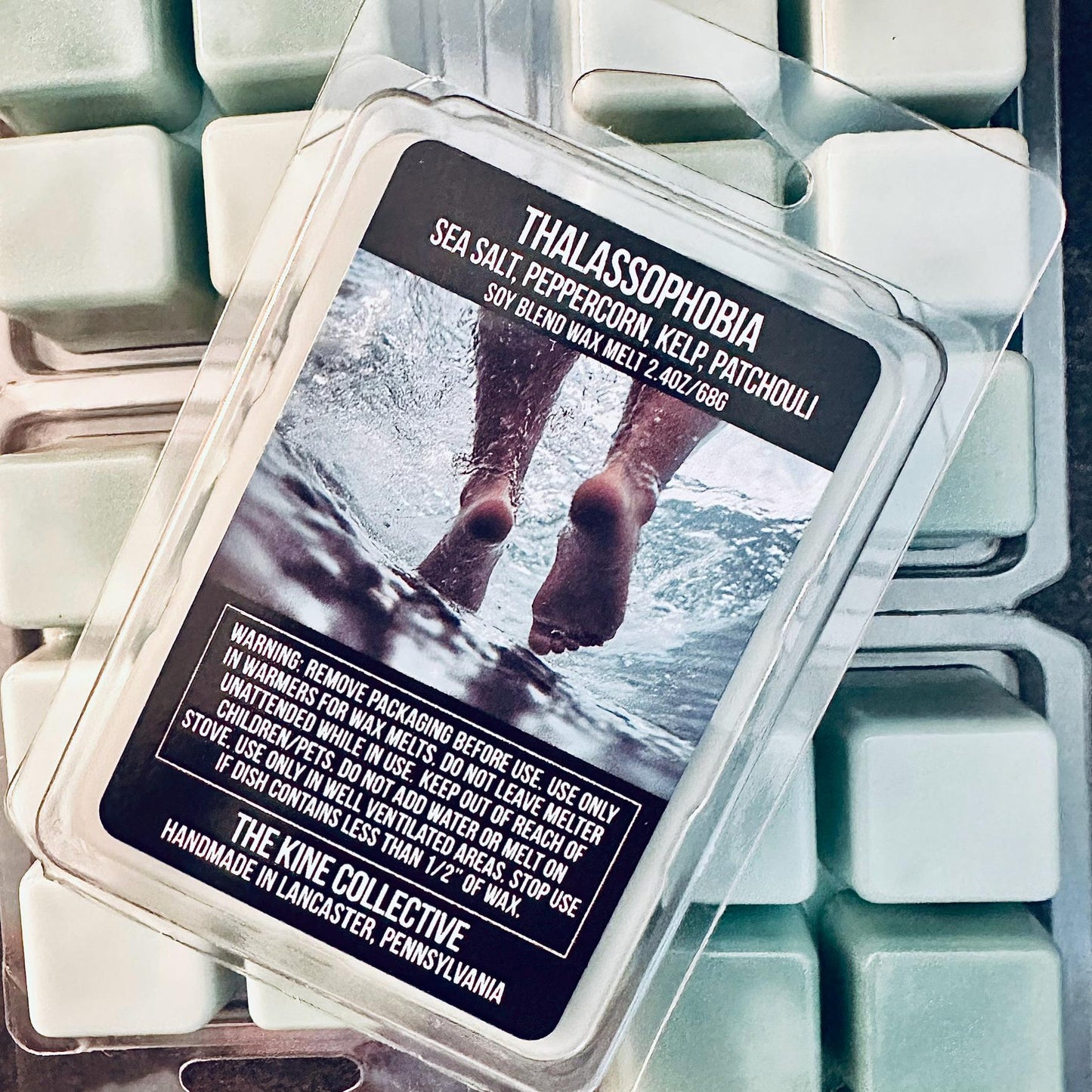 Thalassophobia - Sea Salt, Peppercorn, Kelp, Patchouli 2.4oz Artisan Soy Wax Melts