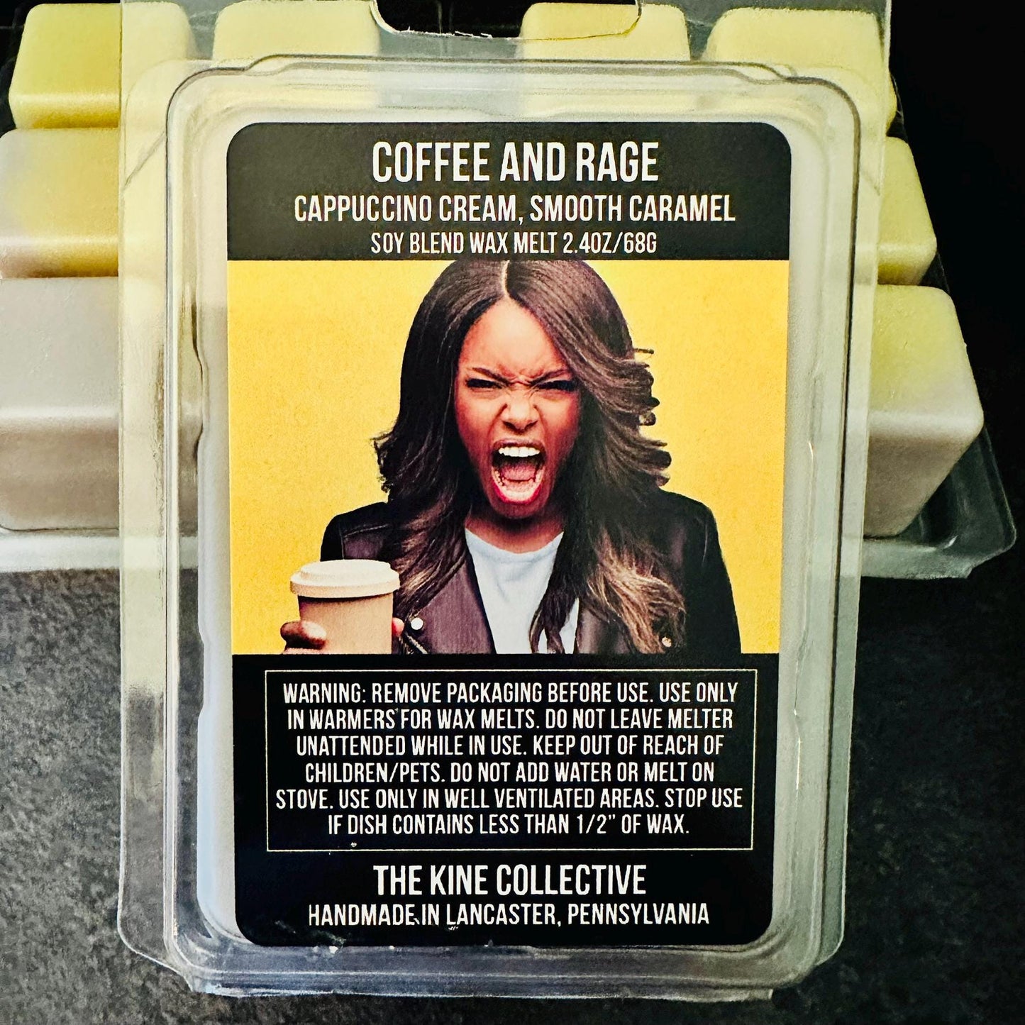Coffee And Rage - Cappuccino Cream, Smooth Caramel 2.4oz Artisan Soy Wax Melts