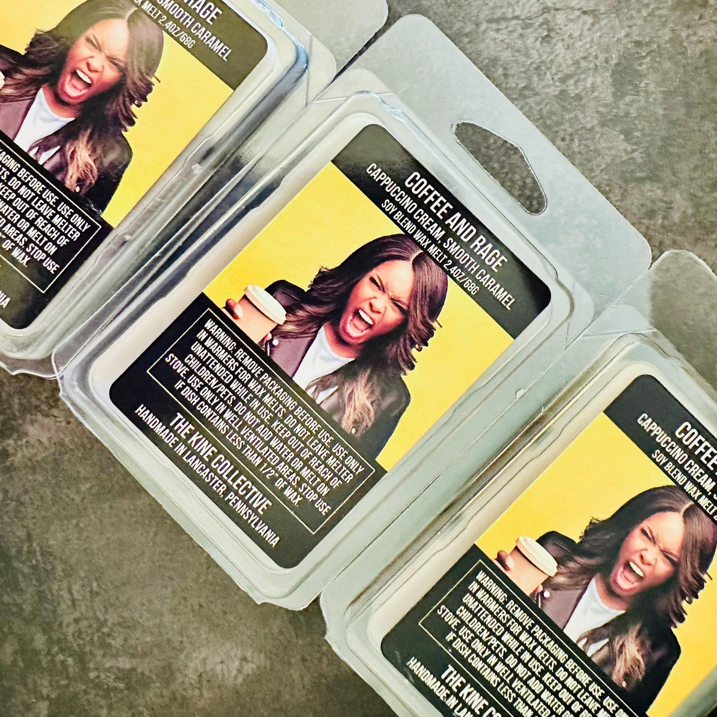 Coffee And Rage - Cappuccino Cream, Smooth Caramel 2.4oz Artisan Soy Wax Melts