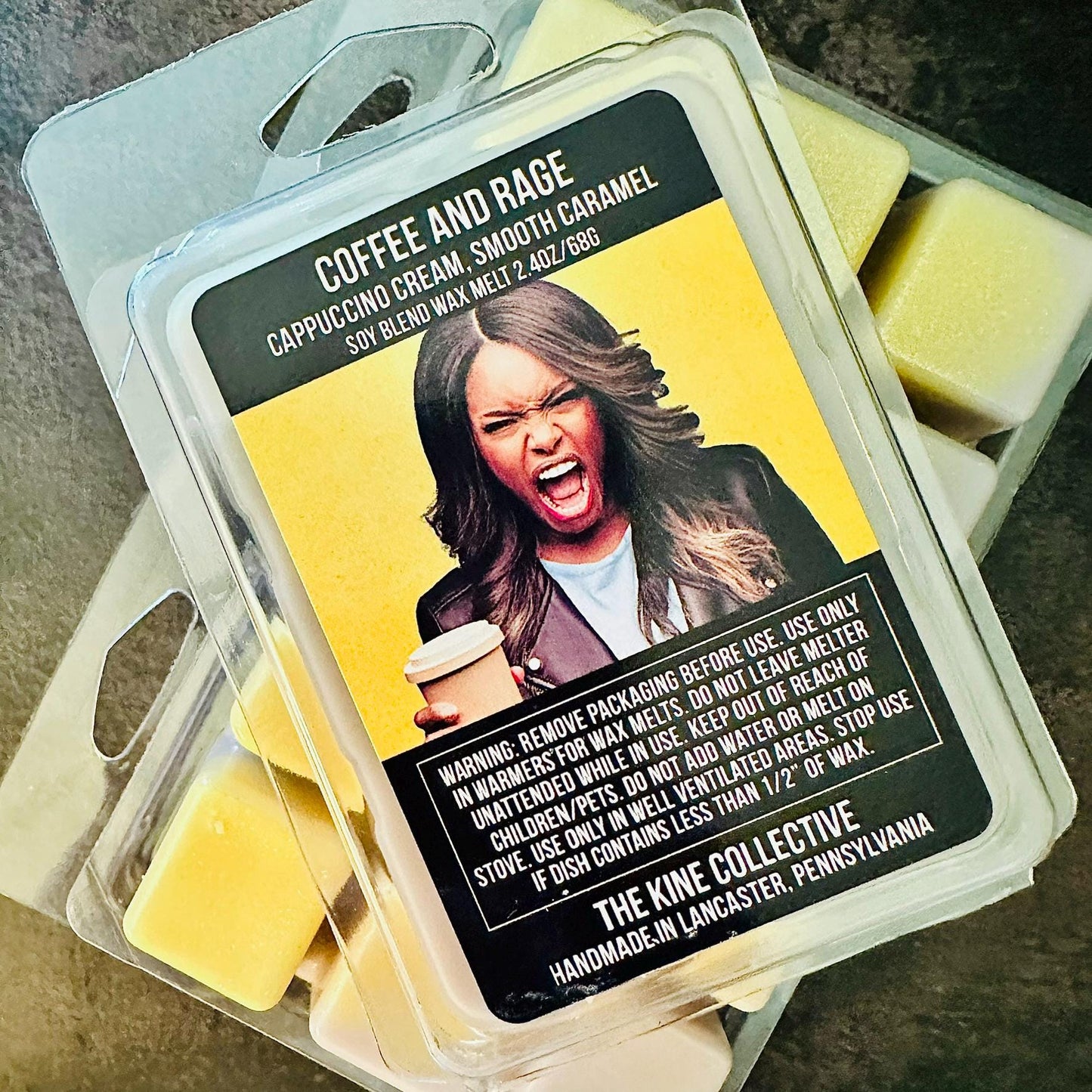 Coffee And Rage - Cappuccino Cream, Smooth Caramel 2.4oz Artisan Soy Wax Melts