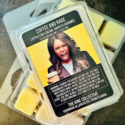 Coffee And Rage - Cappuccino Cream, Smooth Caramel 2.4oz Artisan Soy Wax Melts