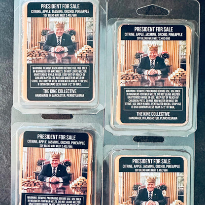 President For Sale - Citrine, Apple, Jasmine, Orchid, Pineapple 2.4oz Artisan Soy Wax Melts