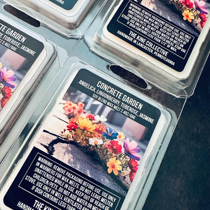 Concrete Garden - Angelica, Lingonberry, Tuberose, Jasmine Sambac 2.4oz Artisan Soy Wax Melts