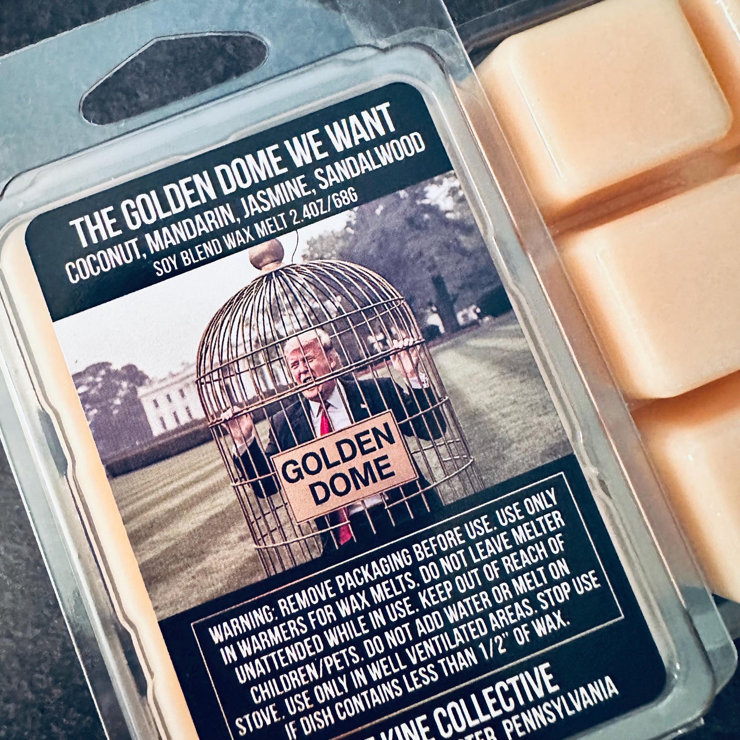 The Golden Dome We Want - Radiant, Gilded Mandarin 2.4oz Artisan Soy Wax Melts
