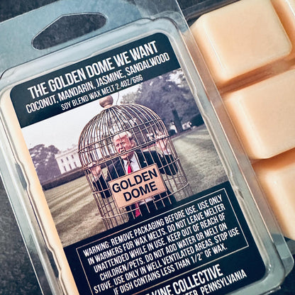 The Golden Dome We Want - Radiant, Gilded Mandarin 2.4oz Artisan Soy Wax Melts