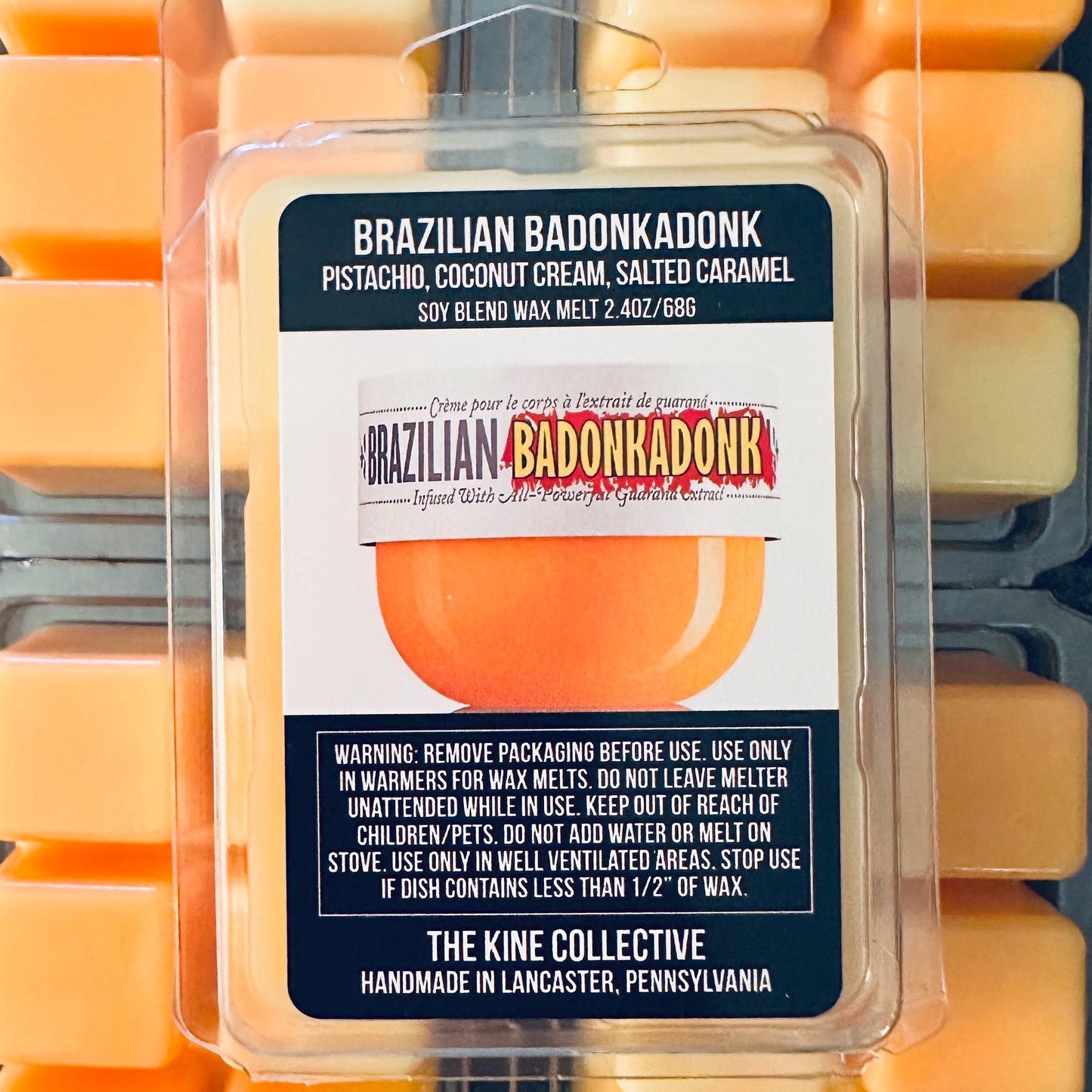 Brazilian Badonkadonk - Pistachio, Coconut Cream, Salted Caramel 2.4oz Artisan Soy Wax Melts