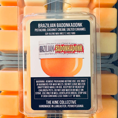 Brazilian Badonkadonk - Pistachio, Coconut Cream, Salted Caramel 2.4oz Artisan Soy Wax Melts