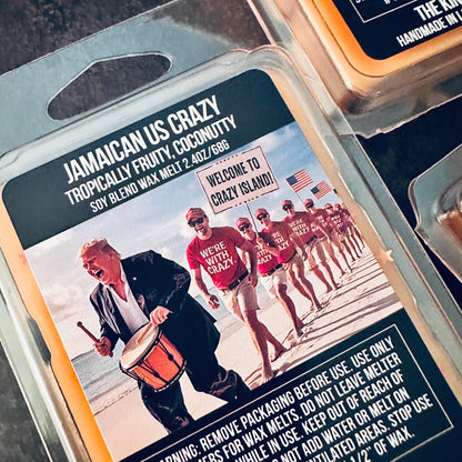 Jamacian Us Crazy - Tropically Fruity, Coconutty Coconut 2.4oz Artisan Soy Wax Melts