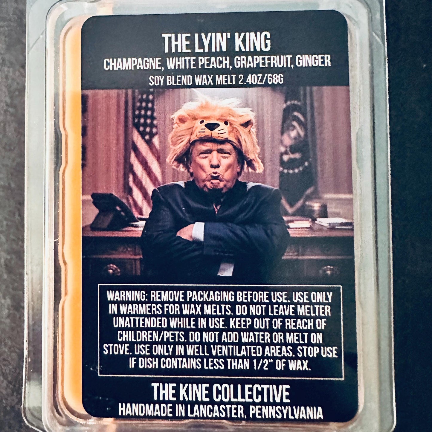 The Lyin' King - Champagne, White Peach, Grapefruit, Ginger 2.4oz Artisan Soy Wax Melts