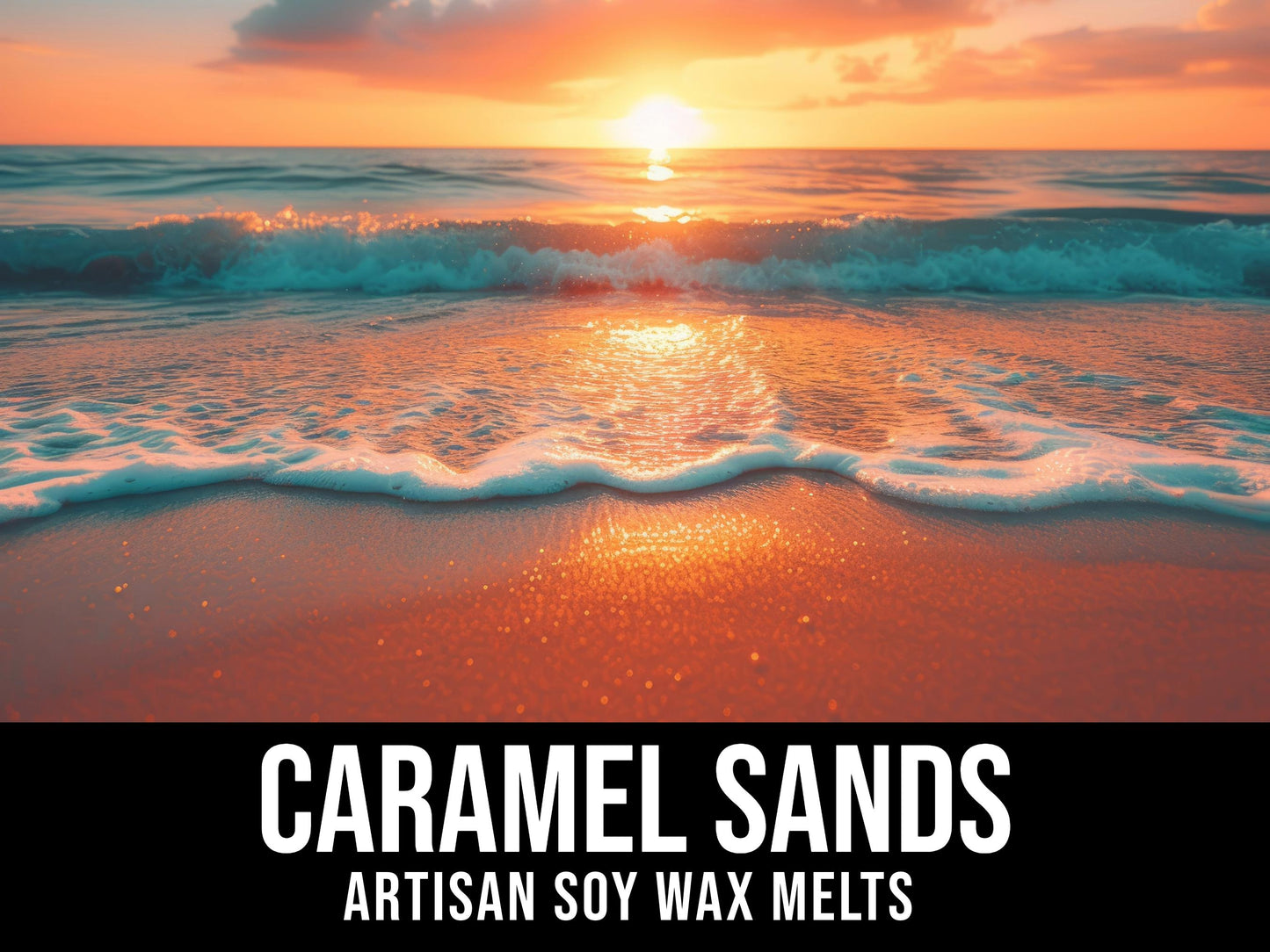 Caramel Sands - Coconut, Creamy Caramel, Orange Blossom, Pink Jasmine 2.4oz Artisan Soy Wax Melts